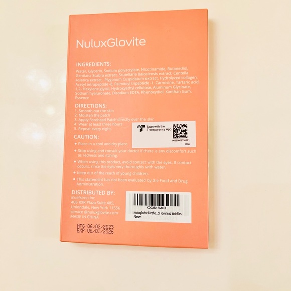 Nuluxglovite Forehead 7 Anti Wrinkle Patches with Hydrolyzed Collagen NWB - Picture 6 of 7
